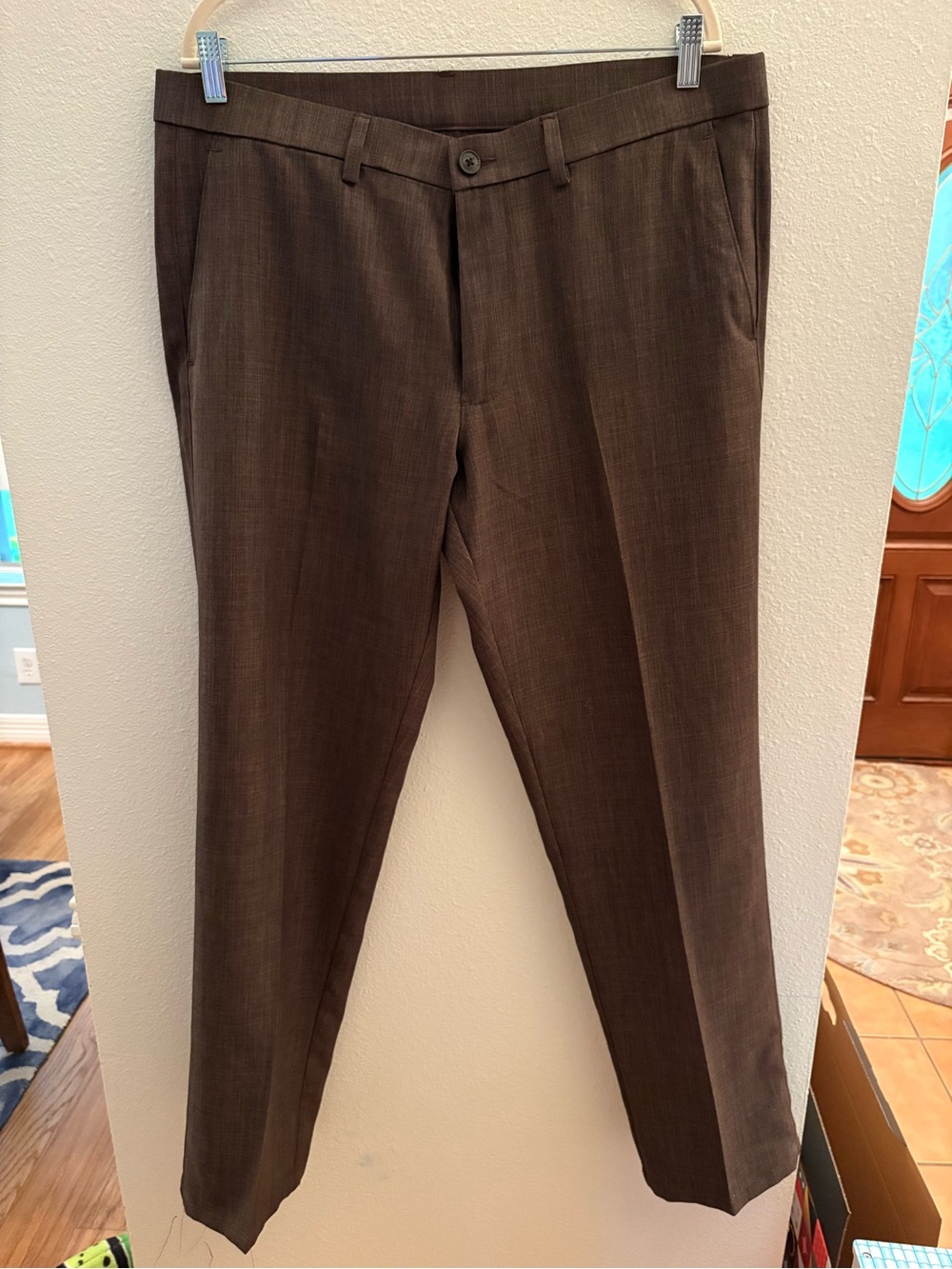 Men's Classic Dress Pants in Brown 36x32